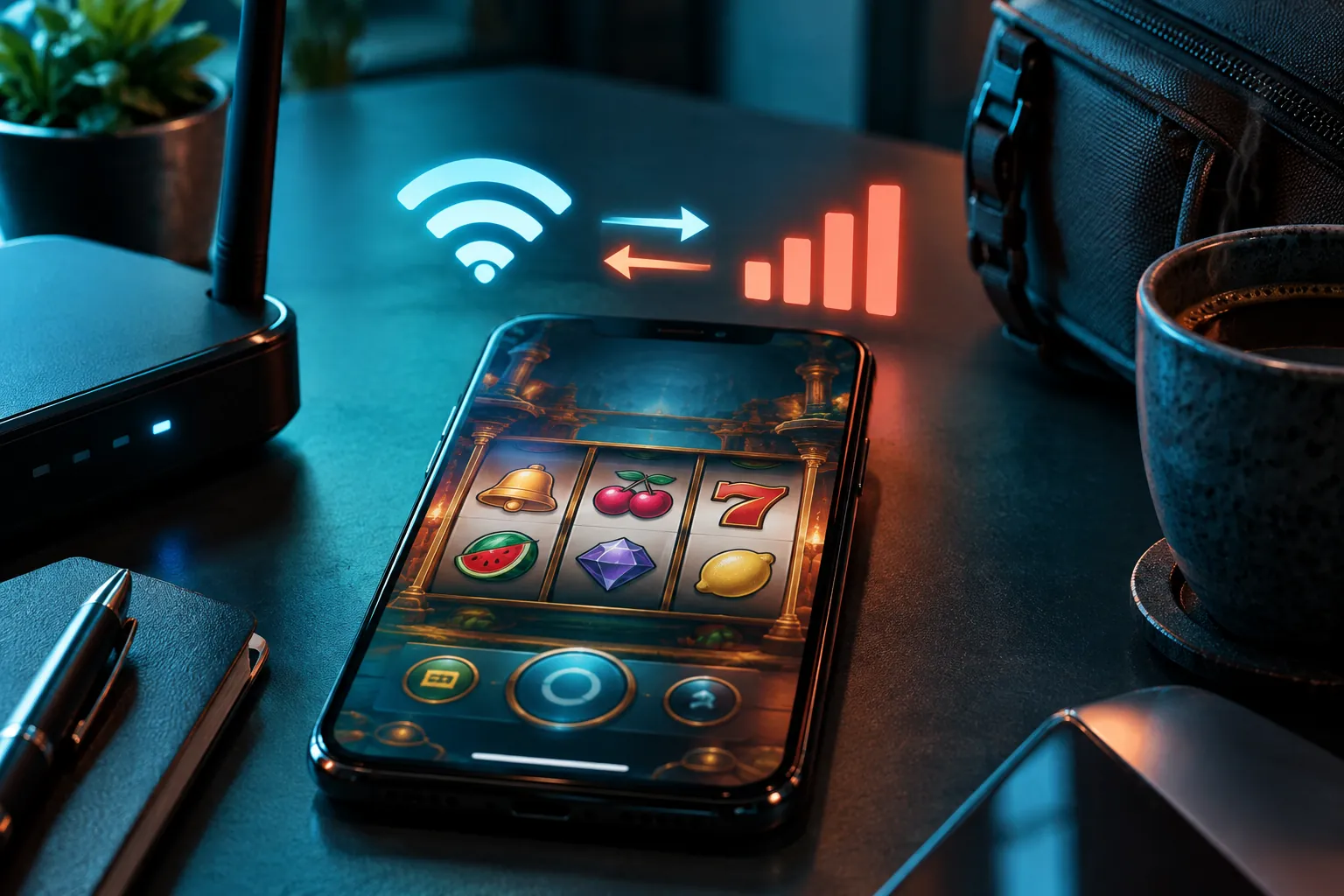 Slot oturumunda Wi-Fi ile mobil veri arasında geçiş güvenli mi? konusunu anlatan özgün görsel