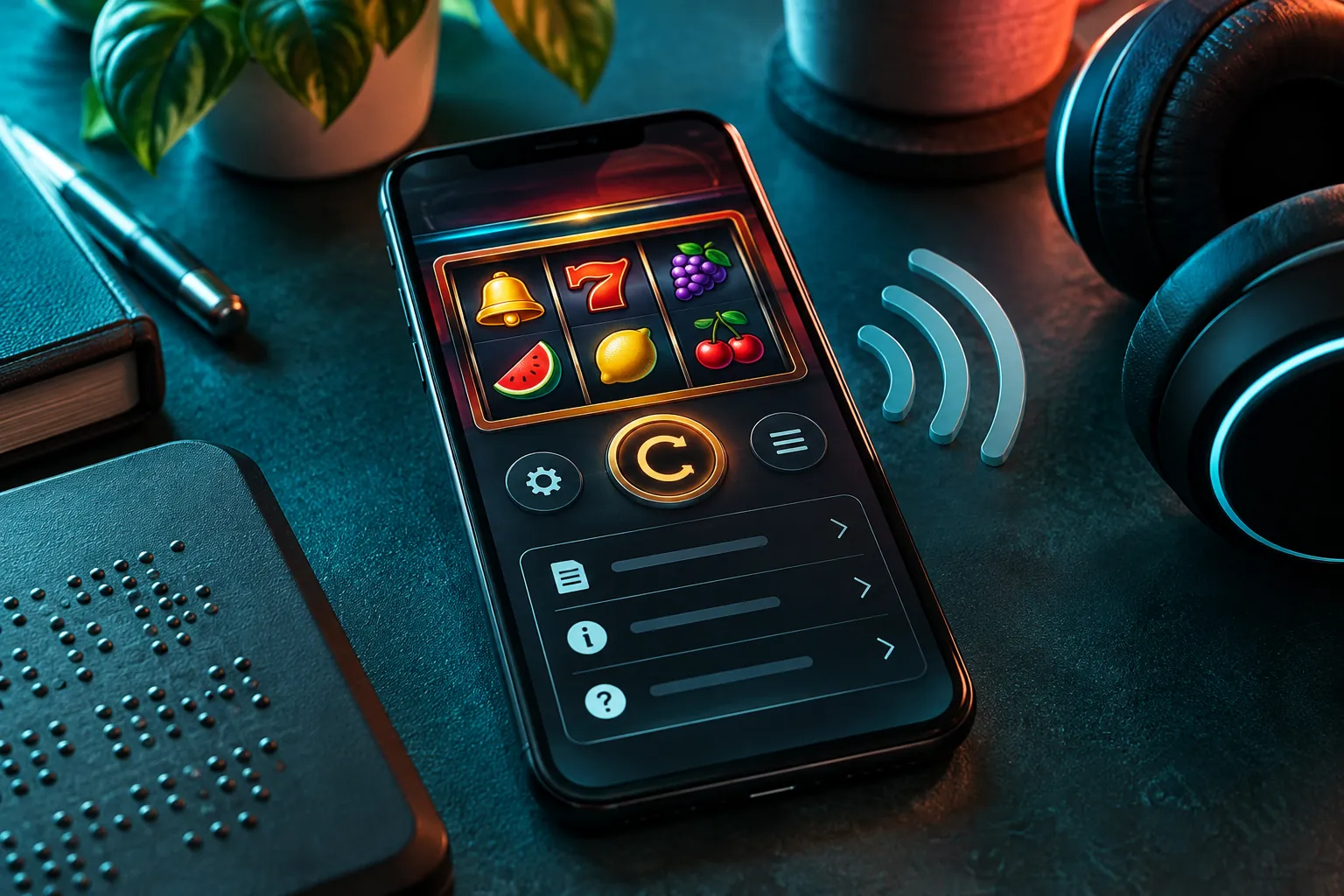 Telefonda ekran okuyucuyla slot kuralları okunabilir mi? konusunu anlatan özgün görsel